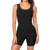 imageBAMBOO COOL Womens Seamless Lace Tank Top Soft Ribbed Basic Camisole for Ladies Sexy UndershirtBlack