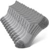 imageBAMBOO COOL No Show Socks Men Low Cut Ankle Short Socks for Men Casual Athletic Socks with Non Slip GripLight Gray 6 Pack