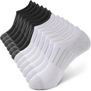 imageBAMBOO COOL No Show Socks Men Low Cut Ankle Short Socks for Men Casual Athletic Socks with Non Slip GripBlack3  White3
