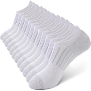 imageBAMBOO COOL No Show Socks Men Low Cut Ankle Short Socks for Men Casual Athletic Socks with Non Slip GripWhite 6 Pack
