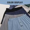 imageBAMBOO COOL Mens Boxer Short soft and Breathable Knit Boxers for men Moisturewicking Underwear with Button FlyBlack  Blue  Grey3pack