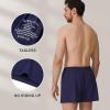 imageBAMBOO COOL Mens Boxer Short soft and Breathable Knit Boxers for men Moisturewicking Underwear with Button FlyBlack  Blue  Grey3pack