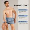 imageBAMBOO COOL Mens Boxer Short soft and Breathable Knit Boxers for men Moisturewicking Underwear with Button FlyCyanGrayCarbon GreyNavyBlack5pack