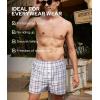 imageBAMBOO COOL Mens Woven Boxer ShortsClassic Relaxed FitLightweight Plaid Boxers underwear6 PackAssorted Plaid F 6 Pack