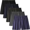 imageBAMBOO COOL Mens Boxer Short soft and Breathable Knit Boxers for men Moisturewicking Underwear with Button FlyIndigoNavyDarkgrayCarbon GreyBlack5pack