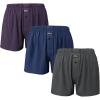 imageBAMBOO COOL Mens Boxers Underwear Boxer Shorts for Men Classic Loose Stretch Short 3 PackBlue  Grey  Purple3pack