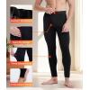 imageMens Heavyweight Thermal Underwear Long Johns Bottom with Soft Wool Lining Stretch Comfortable Base Layer for Cold WeatherBlack2