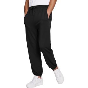 imageBAMBOO COOL Mens Sweatpants Lightweight Athletic Pants for Workout Jogging Running Gym Dry Loosefit Tapered JoggersAblack