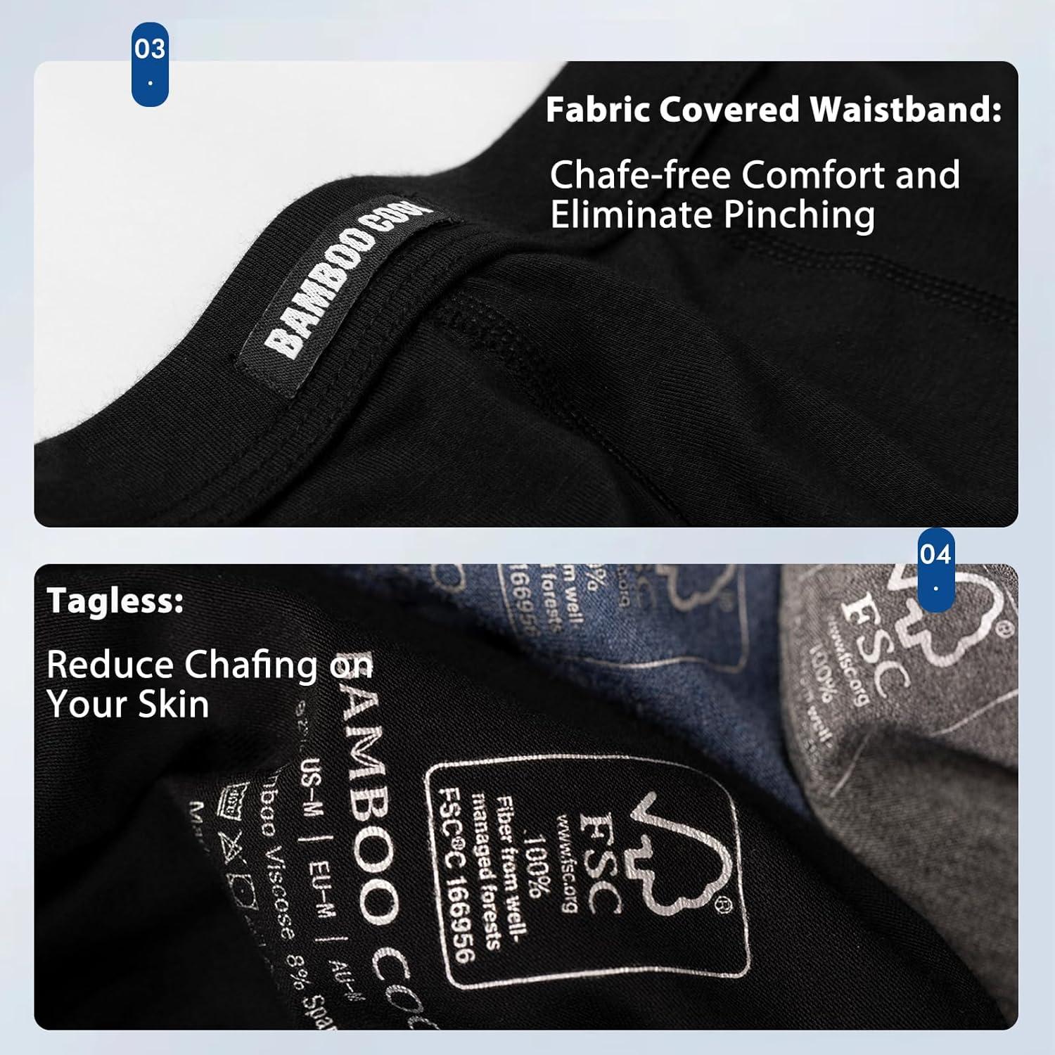 imageMens Tagless Briefs Coverd Waistband Comfort Soft Underwear with Contour Pouch Breathable Underpants MultipacksBlack grey