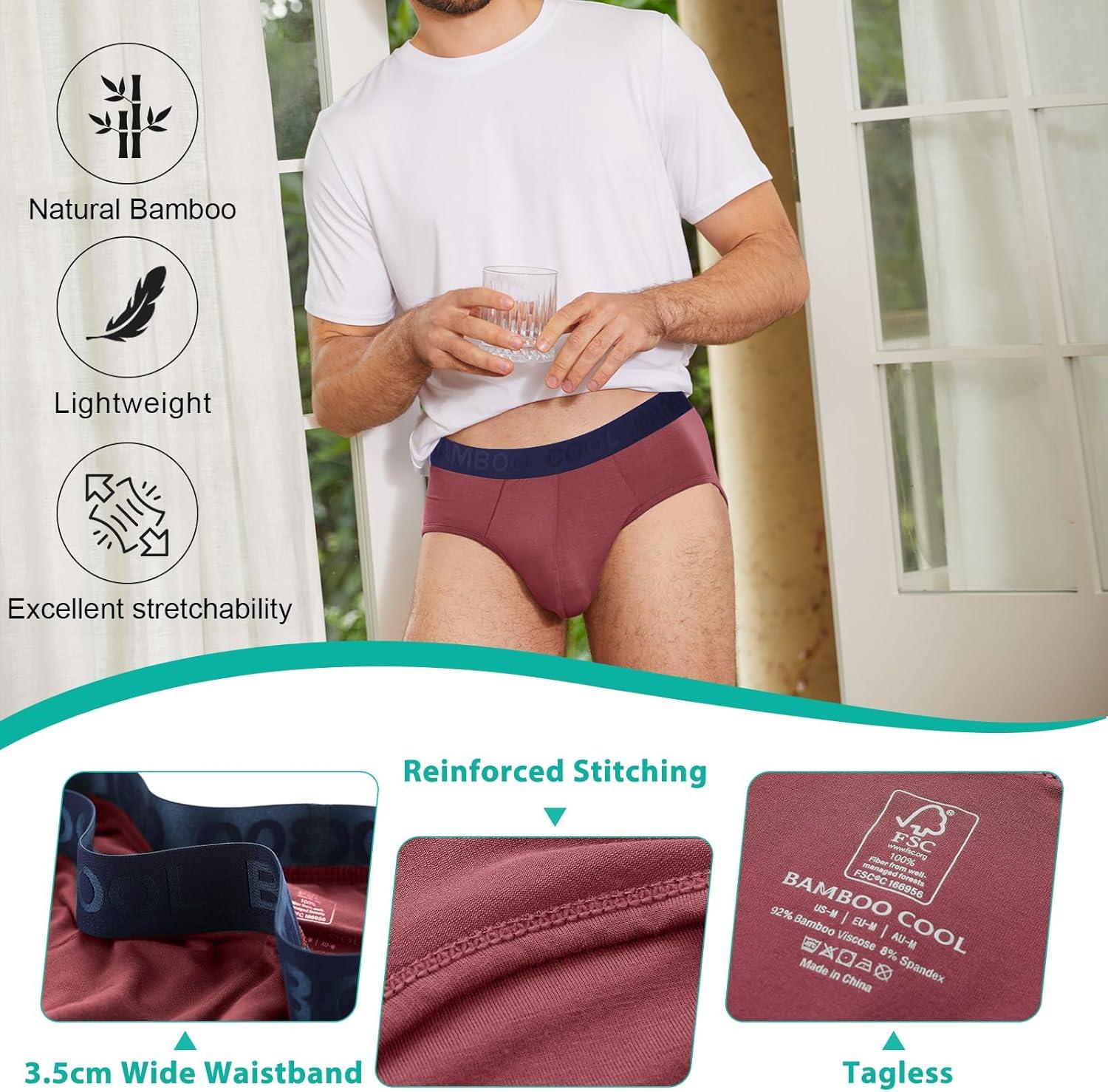 imageMens Tagless Briefs Coverd Waistband Comfort Soft Underwear with Contour Pouch Breathable Underpants MultipacksDark Blue purple red light Blue