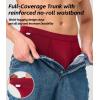 imageBAMBOO COOL Mens Trunks Underwear Soft Breathbale with Stretchy Full Coverage Waistband and Open Fly Pouch 4 Pack03multicolor 4 Pack