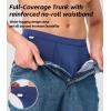 imageBAMBOO COOL Mens Trunks Underwear Soft Breathbale with Stretchy Full Coverage Waistband and Open Fly Pouch 4 Pack04multicolor 4 Pack