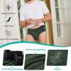 imageMens Tagless Briefs Coverd Waistband Comfort Soft Underwear with Contour Pouch Breathable Underpants MultipacksBlack gray blue green