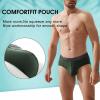 imageMens Tagless Briefs Coverd Waistband Comfort Soft Underwear with Contour Pouch Breathable Underpants MultipacksBlack gray blue green