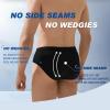 imageMens Tagless Briefs Coverd Waistband Comfort Soft Underwear with Contour Pouch Breathable Underpants MultipacksBlack gray purple blue green7pack