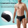 imageMens Tagless Briefs Coverd Waistband Comfort Soft Underwear with Contour Pouch Breathable Underpants MultipacksBlack4pack