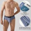 imageMens Tagless Briefs Coverd Waistband Comfort Soft Underwear with Contour Pouch Breathable Underpants MultipacksNattier Blue smoke Blue gray black