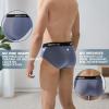 imageMens Tagless Briefs Coverd Waistband Comfort Soft Underwear with Contour Pouch Breathable Underpants MultipacksNattier Blue smoke Blue gray black