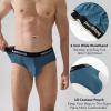 imageMens Tagless Briefs Coverd Waistband Comfort Soft Underwear with Contour Pouch Breathable Underpants MultipacksPowderblue light Blue red dark Blue