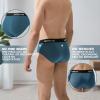 imageMens Tagless Briefs Coverd Waistband Comfort Soft Underwear with Contour Pouch Breathable Underpants MultipacksPowderblue light Blue red dark Blue