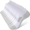 imageBAMBOO COOL Mens NoShow Socks Low Cut Breathable MoistureWicking Socks Non Slip Running Workout casual 6 PacksWhite 6 Pack