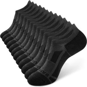 imageBAMBOO COOL Mens NoShow Socks Low Cut Breathable MoistureWicking Socks Non Slip Running Workout casual 6 PacksBlack6