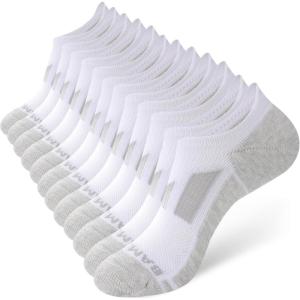 imageBAMBOO COOL Mens NoShow Socks Low Cut Breathable MoistureWicking Socks Non Slip Running Workout casual 6 PacksWhite 6 Pack
