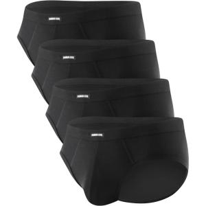 imageMens Tagless Briefs Coverd Waistband Comfort Soft Underwear with Contour Pouch Breathable Underpants MultipacksBlack