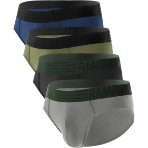 imageMens Tagless Briefs Coverd Waistband Comfort Soft Underwear with Contour Pouch Breathable Underpants MultipacksLight Gray black green dark Blue