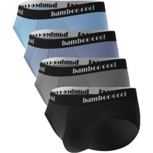 imageMens Tagless Briefs Coverd Waistband Comfort Soft Underwear with Contour Pouch Breathable Underpants MultipacksNattier Blue smoke Blue gray black