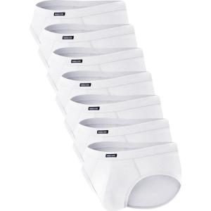 imageMens Tagless Briefs Coverd Waistband Comfort Soft Underwear with Contour Pouch Breathable Underpants MultipacksWhite7pack