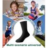 imageBAMBOO COOL Kids Crew Socks Boys Girls Bamboo Uniform Breathable MoistureWicking Dress Socks Solid Black White 8 Pack8 Pairs Black