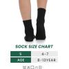imageBAMBOO COOL Kids Crew Socks Boys Girls Bamboo Uniform Breathable MoistureWicking Dress Socks Solid Black White 8 Pack8 Pairs Black
