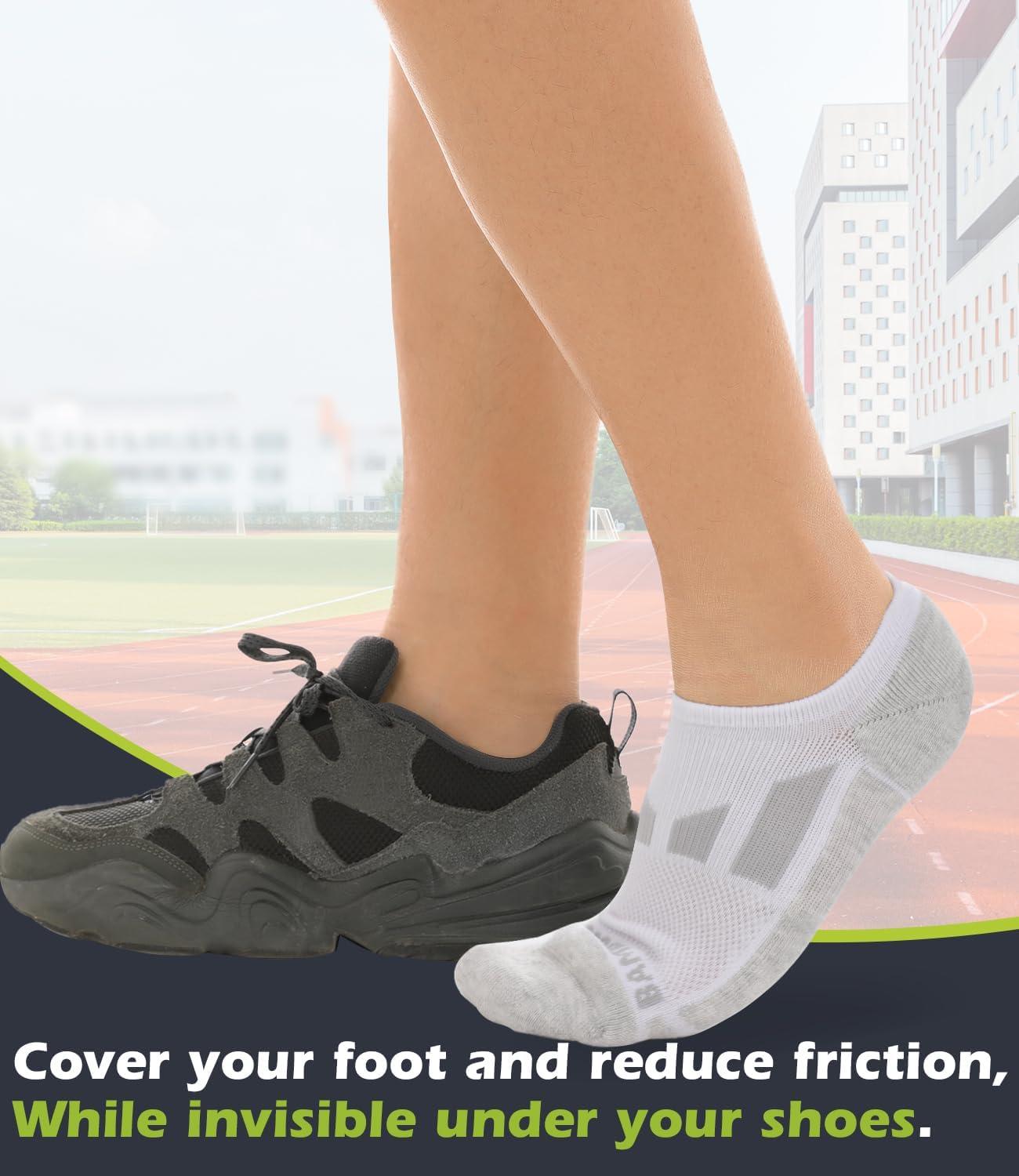 imageBAMBOO COOL Mens NoShow Socks Low Cut Breathable MoistureWicking Socks Non Slip Running Workout casual 6 PacksBlack2 black and Grey2 white2