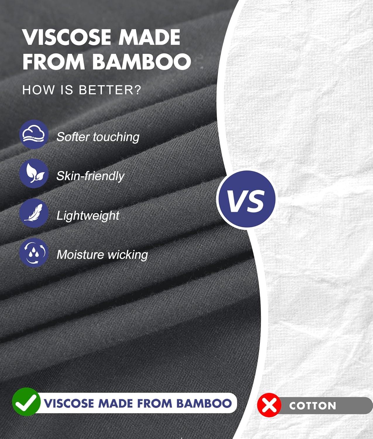 imageBAMBOO COOL Mens Undershirts MoistureWicking Crewneck T Shirts Breathable Stretch Soft Tees for Men 3 or 6 PackBlack2 grey2 light Grey2