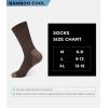 imageBAMBOO COOL Mens Crew Socks Athletic Running Sports Socks Cushioned Moisture Wicking Breathable Arch Support 6 PackDark Brown2  Dark Blue2  Black2bamboo Cotton Blend