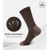 imageBAMBOO COOL Mens Crew Socks Athletic Running Sports Socks Cushioned Moisture Wicking Breathable Arch Support 6 PackDark Brown2  Dark Blue2  Black2bamboo Cotton Blend