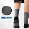 imageBAMBOO COOL Mens Crew Socks Athletic Running Sports Socks Cushioned Moisture Wicking Breathable Arch Support 6 PackDark Grey3 white3