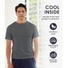 imageBAMBOO COOL Mens Undershirts MoistureWicking Crewneck T Shirts Breathable Stretch Soft Tees for Men 3 or 6 PackBlack2 grey2 light Grey2