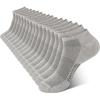 imageBAMBOO COOL Mens Athletic Ankle Socks Cushioned Moisture Wicking Low Cut Running Mesh Socks Arch Support 8 PackGrey 8 Pack