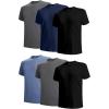 imageBAMBOO COOL Mens Undershirts MoistureWicking Crewneck T Shirts Breathable Stretch Soft Tees for Men 3 or 6 PackBlack2 grey2 navy1 blue1