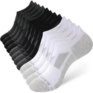 imageBAMBOO COOL Mens NoShow Socks Low Cut Breathable MoistureWicking Socks Non Slip Running Workout casual 6 PacksBlack2 black and Grey2 white2