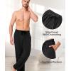 imageBAMBOO COOL Mens Pajamas Bottoms Pajama Pants for Men Lounge Sleep Bottom Pj Pant Soft Comfy Sleepwear with PocketsBblack  Grey2 Pack