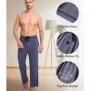 imageBAMBOO COOL Mens Pajamas Bottoms Pajama Pants for Men Lounge Sleep Bottom Pj Pant Soft Comfy Sleepwear with PocketsBrock Gray  Light Grey2 Pack