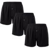 imageBAMBOO COOL Mens Boxers Short Classic Fit Soft Casual Underwear Loose Breathable Boxer Shorts for MenBblack3pack