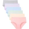 imageBAMBOO COOL Girls Underwear Breathable MoistureWicking 614Y Panties Lightweight Soft Sensory Friendly Briefs 6 PackMulticolorede6 Packs