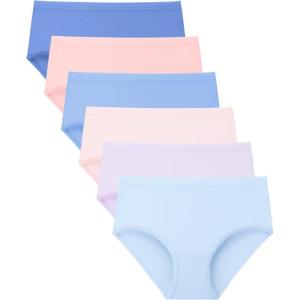 imageBAMBOO COOL Girls Underwear Breathable MoistureWicking 614Y Panties Lightweight Soft Sensory Friendly Briefs 6 PackMulticoloredd6 Packs