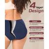 imageBAMBOO COOL Womens Period Underwear High Waisted Leakproof Postpartum Maternity Panties Soft Breathable Absorbent3 PackHeavy Flow D3pack