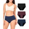 imageBAMBOO COOL Womens Period Underwear High Waisted Leakproof Postpartum Maternity Panties Soft Breathable Absorbent3 PackHeavy Flow D3pack
