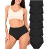 imageBAMBOO COOL Womens Underwear Soft Panties for Women Full Coverage Ladies Underpants Full Coverage Briefs6 PackMulticolor A6pack